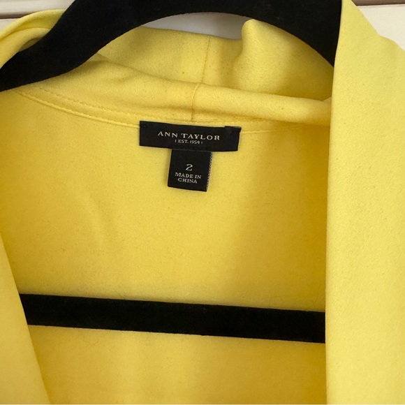Ann Taylor Yellow Drape Neck Women's Top - Picture 3 of 3